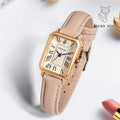 Ladies Quartz Watch with beige leather strap