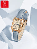 Ladies Quartz Watch with blue leather strap